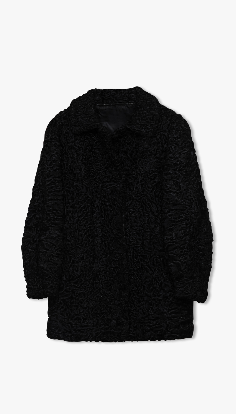 Svart persianer lammeskinnskåpe - Bilde 2