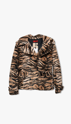 Fløyelsjakke med tigerprint