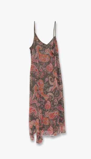 Strappy kjole i mørkegrønn