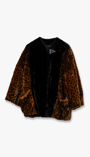 Kort fuskepels i leopard