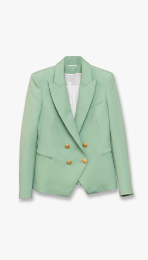 Balmain blazer – power tailoring i mint green