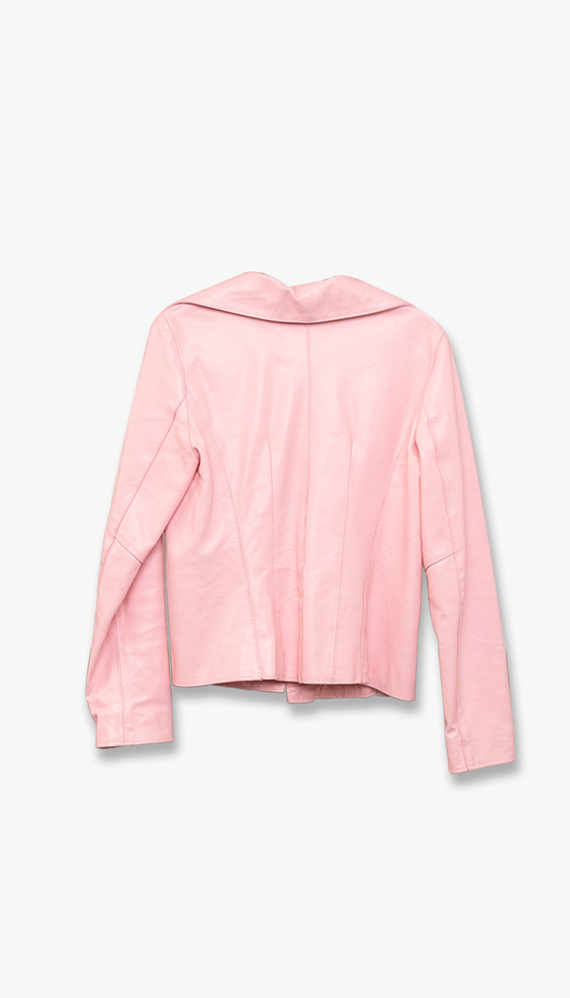 Rosa skinnjakke - Bilde 2
