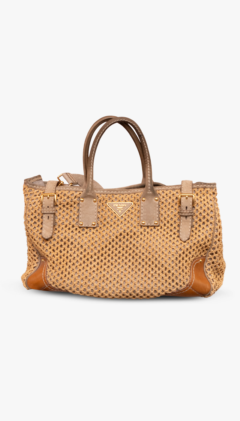 Prada Crochet Tote Bag