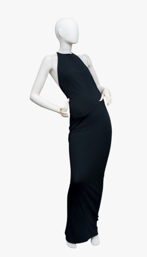 Donna Karan Signature kjole – 90s minimalistisk halterneck