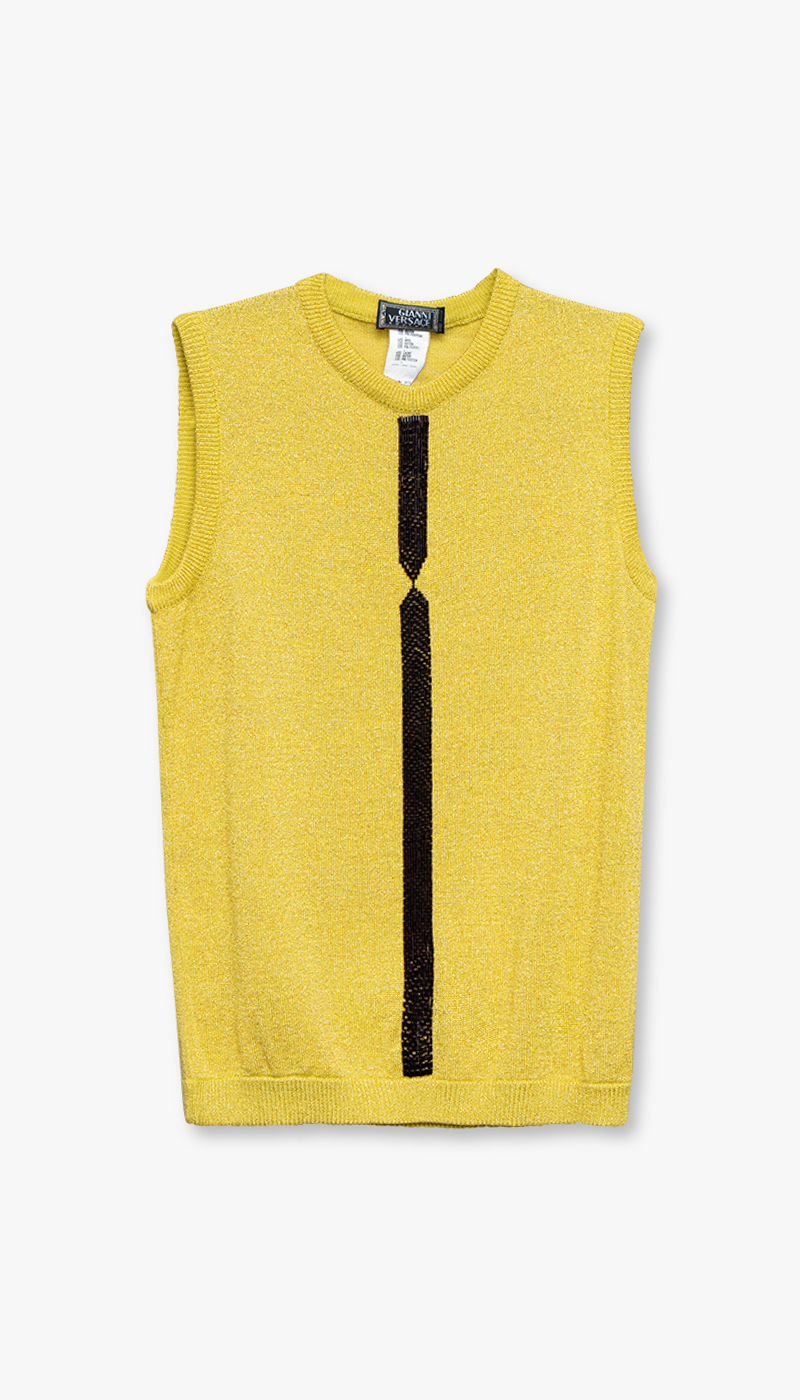 Gianni Versace 90-talls topp med perledetaljer