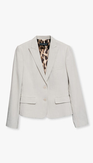 Vintage Dolce & Gabbane blazer med leopard lining