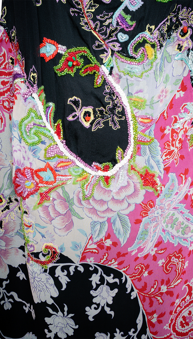 2000s Beaded Silk Ungaro Maxi Dress - Bilde 5