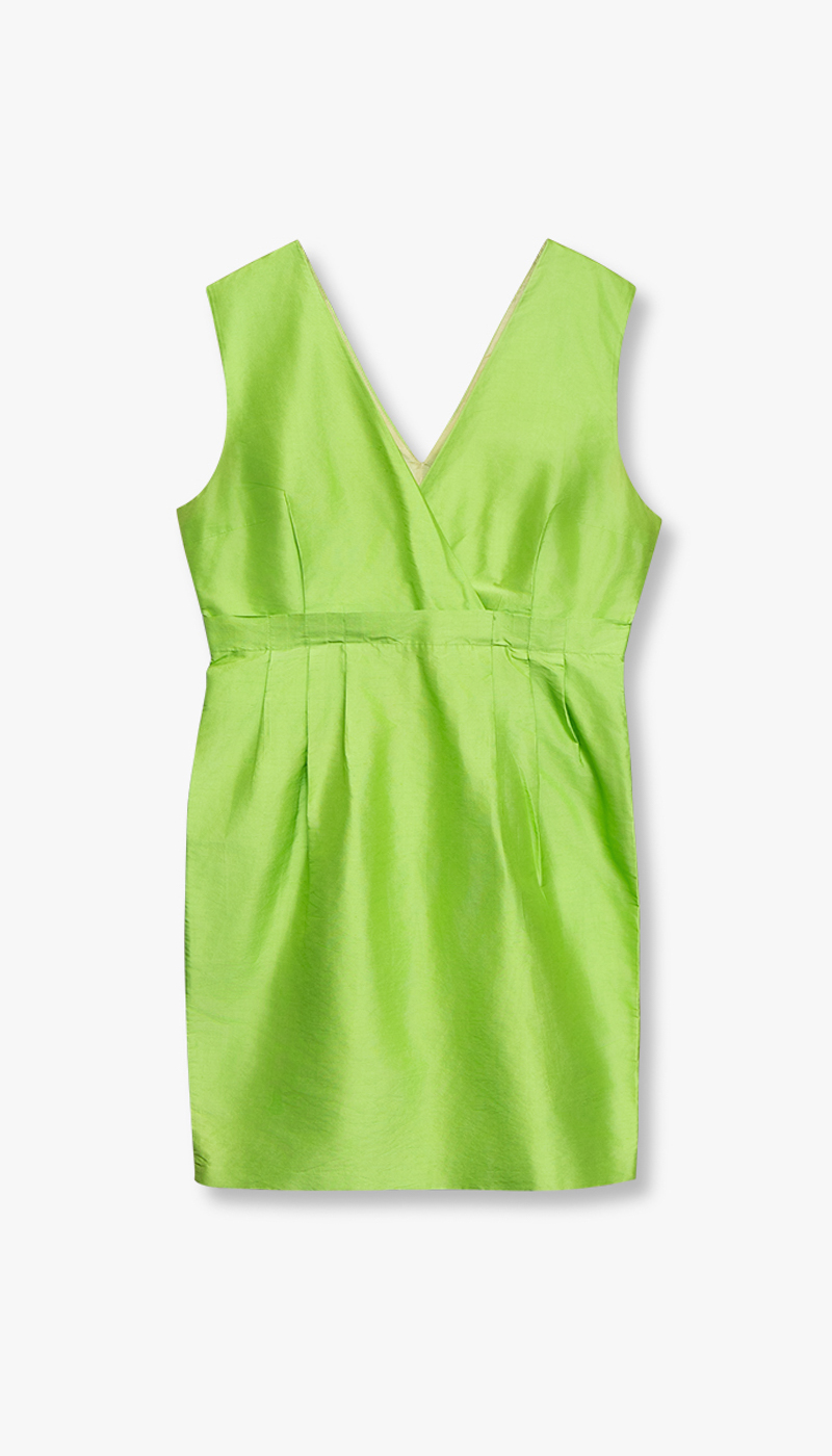 Grønn silkekjole fra The Edited Curated Vintage