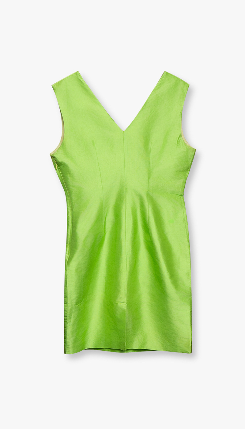 Grønn silkekjole fra The Edited Curated Vintage - Bilde 2