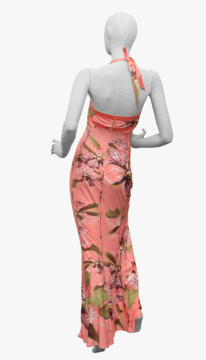Roberto Cavalli Spring/Summer 2005 Orchid Halterneck Dress – Pink - Bilde 2