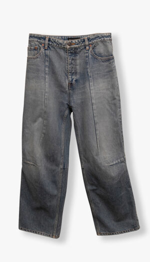 Balenciaga Structured Vintage Wash Jeans – Wide Leg