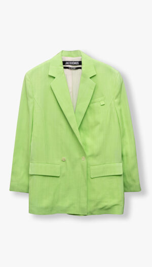 Jacquemus Green Tailored Suit – Oversized Linen Blend Suit