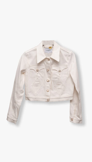 Casablanca Cropped Ivory Jacket & Jeans