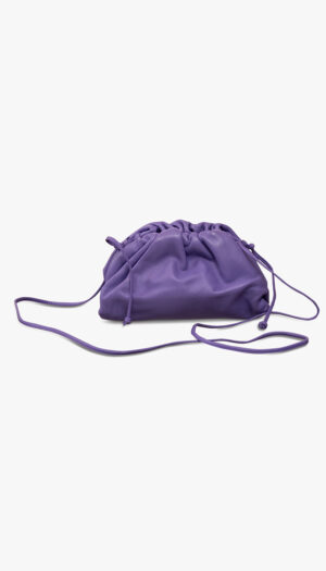 Bottega Veneta Purple Mini Pouch – Intrecciato Leather Clutch Crossbody