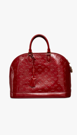 Louis Vuitton Red Alma PM – Monogram Vernis Leather Top Handle Bag